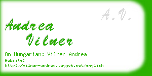 andrea vilner business card